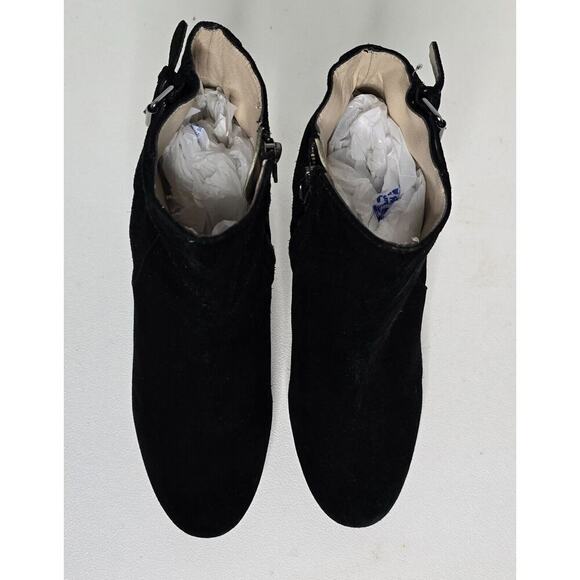 Women's Boden BLACK Suede Wedge Heel Booties Boots Sizes EU 39 - Picture 3 of 9